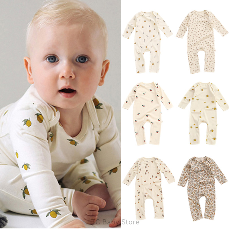 Baby Products Brand - ベビーロンパース男の子クロールスーツ長袖ロンパース新生児ボディスーツブランドレモン綿カバーオールワンピース幼児服