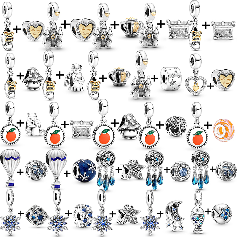 Baby Products Brand - ベビーシューズとマッシュルームチャームビーズ,シルバーカラー,オリジナルブランド,DIYジュエリーアクセサリー,ファッションブレスレット,新しい,バッチあたり2個,2024