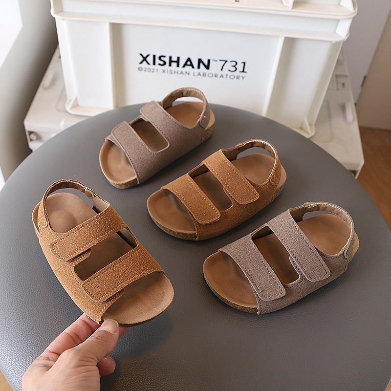 Baby Products Brand - 2026年ブランド子供用スエードサンダル、アーチサポート付き、夏用男の子スリッポンビーチシューズ、カジュアルベビーガールウォーターシューズ、子供用
